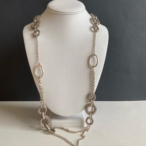 Premier Designs long hanging silver necklace